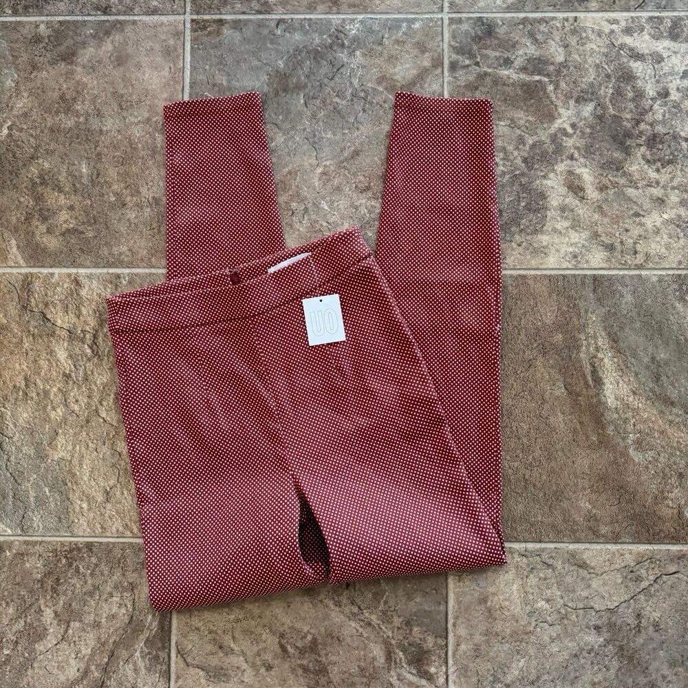 Urban Outfitters Pinup Polka Dot Pant Wine/Bordeaux Size XS
